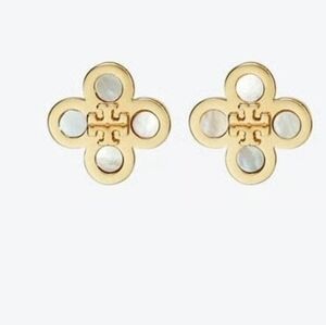 New Tory Burch Kira Clover Stud Earrings